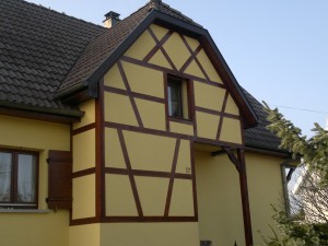 Colombage d'une maison Alsacienne dans le haut rhin