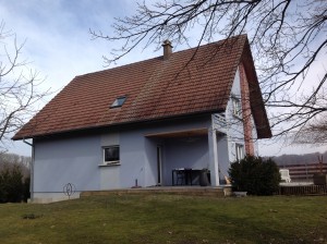 Avant l'ajout d'une terrasse en ossature bois