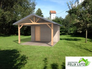 Insertion paysagère d'un abri de jardin en 3D